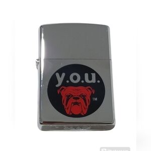 Vintage Retired New Unstruck Silver Zippo Red‎ Dog Y.O.U. Lighter